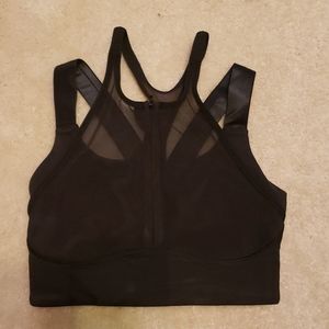 Lululemon zip-up black sports bra size 2